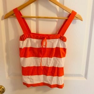 Orange and White striped top